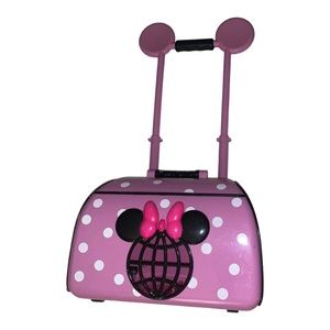 Disney Minnie Mouse Roll Around Pet Carrier Pink & White Polka Dot